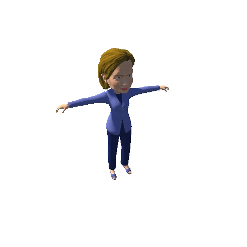 Hillary Clinton caricature character